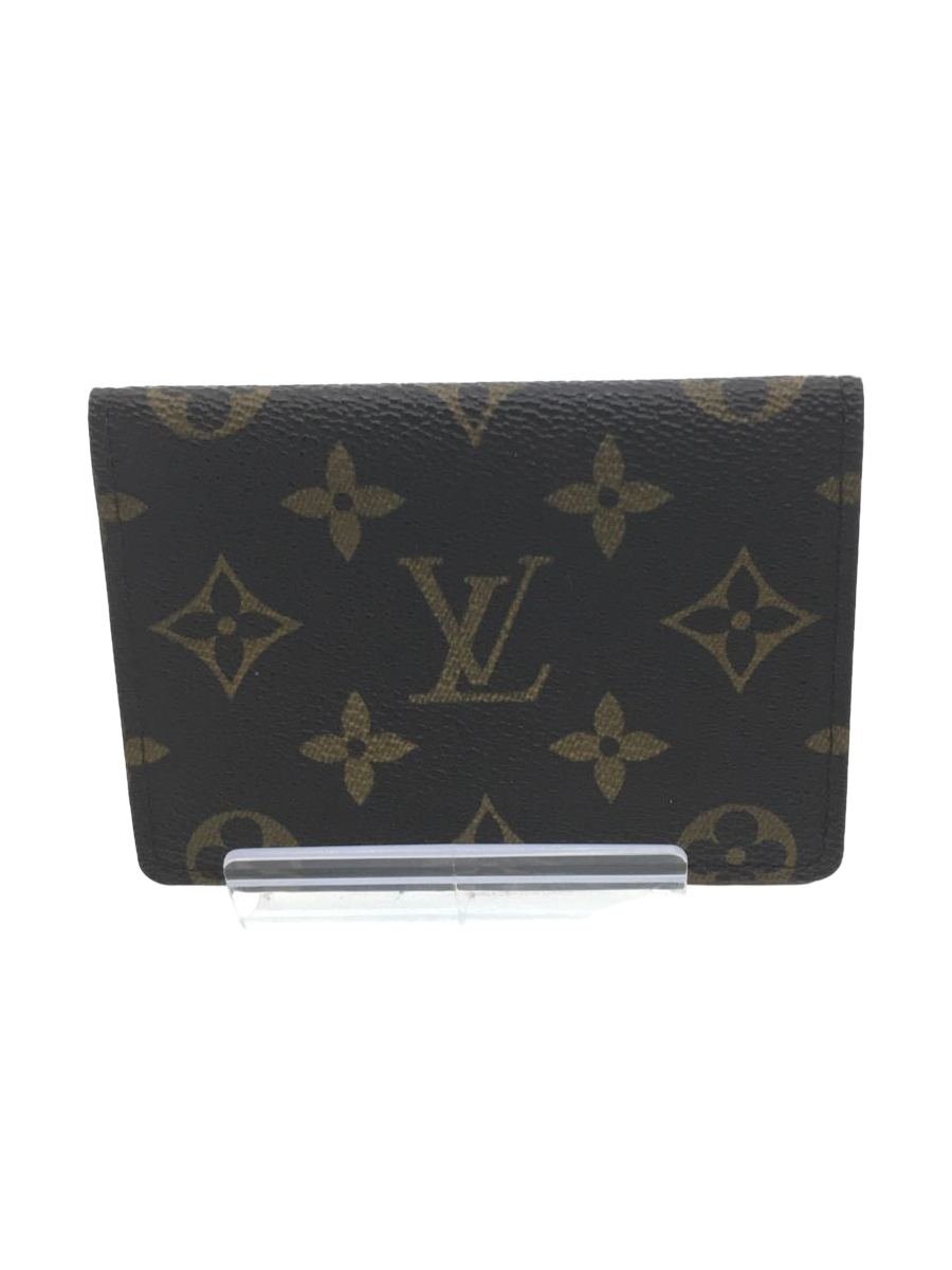 LOUIS VUITTON◇ポルト2カルトヴェルティカル_モノグラム_BRW/-/BRW/総