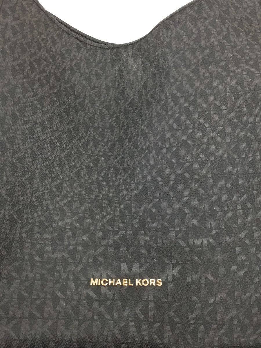 MICHAEL KORS◆ニューベリーミディアムチェーンショルダーバッグ/35F8GNOE2B/PVC/BLK/モノグラム_画像8