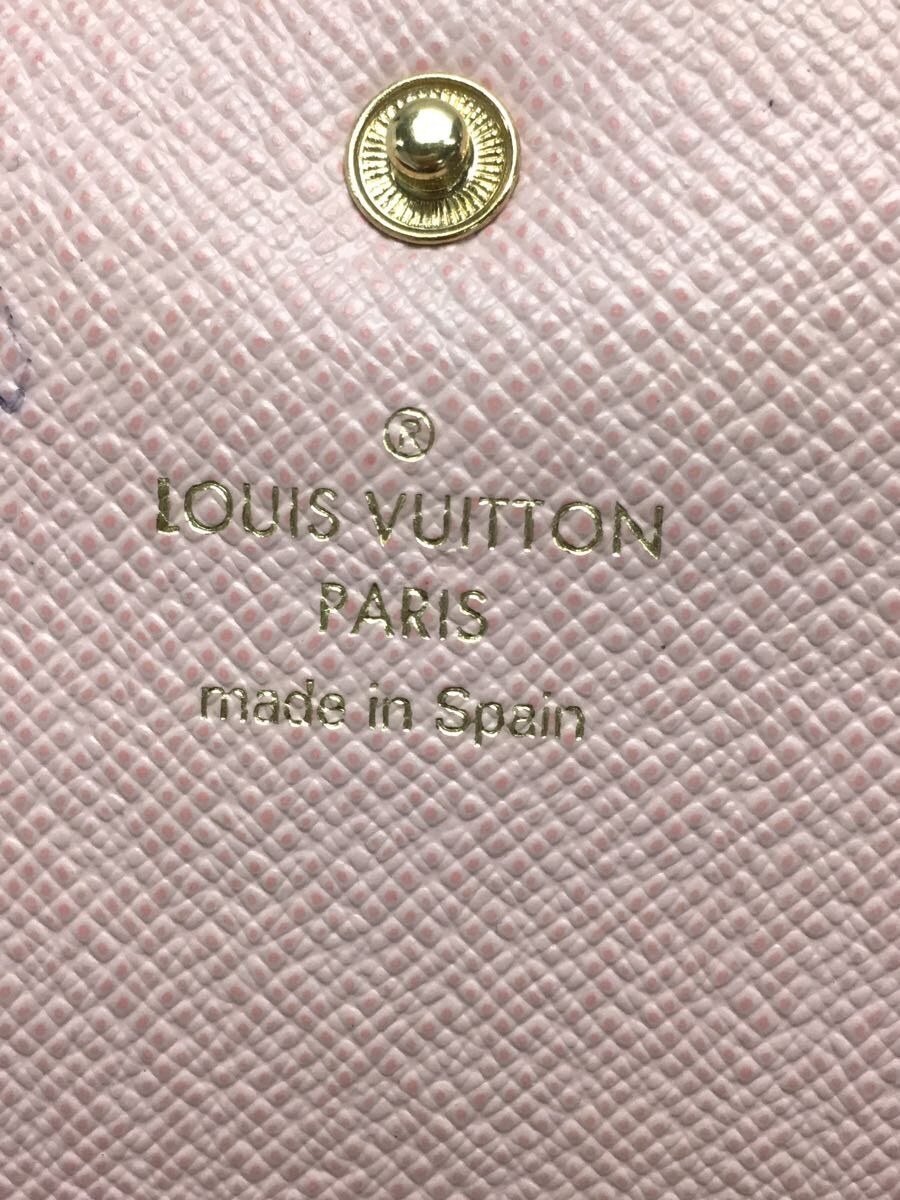 LOUIS VUITTON◆ポルト・フォイユ・エミリー_モノグラム_ローズバレリーヌ/PVC/BRW/M61289_画像3