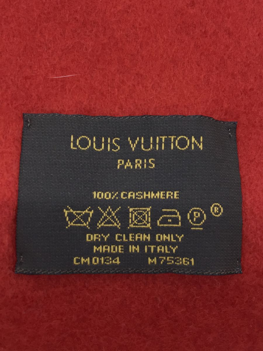 LOUIS VUITTON◆マフラー/カシミア/レッド/無地/レディース_画像2