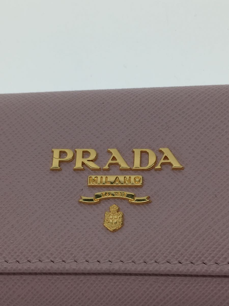 PRADA◆キーケース/レザー/PNK/レディース/サフィアーノ/4連_画像3