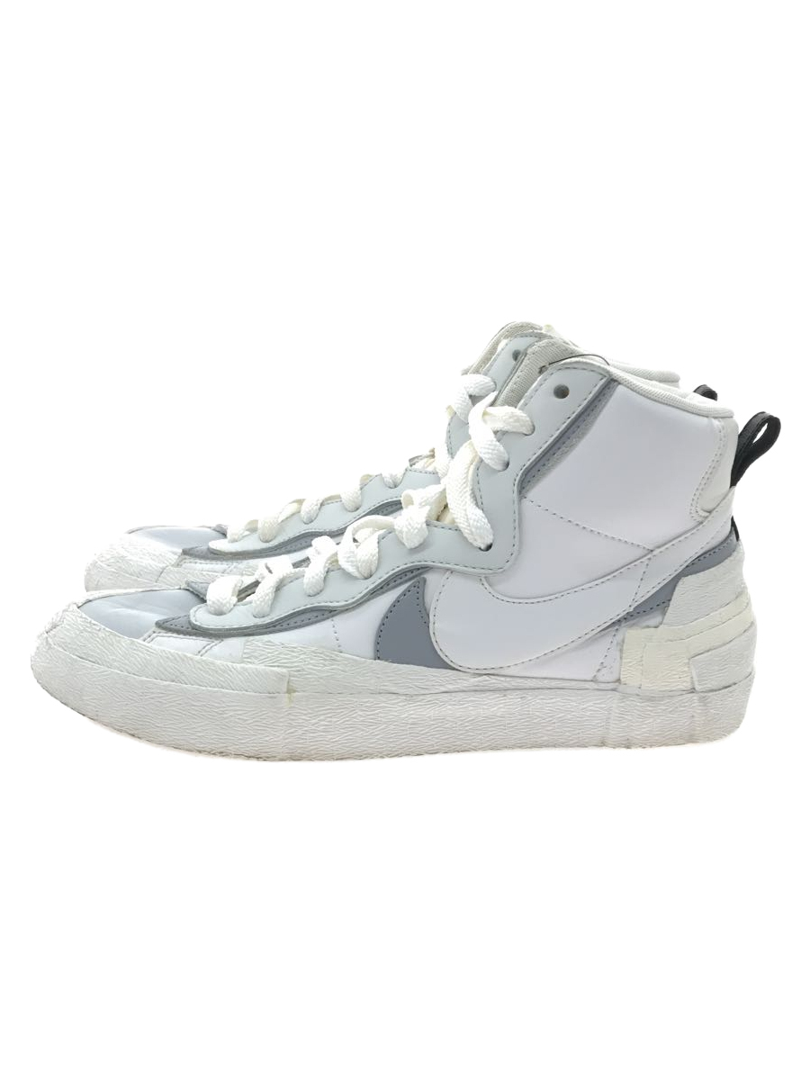 NIKE◆BLAZER MID SACAI/ブレーザーミッドサカイ/ホワイト/BV0072-100/26.5cm/WHT/レ