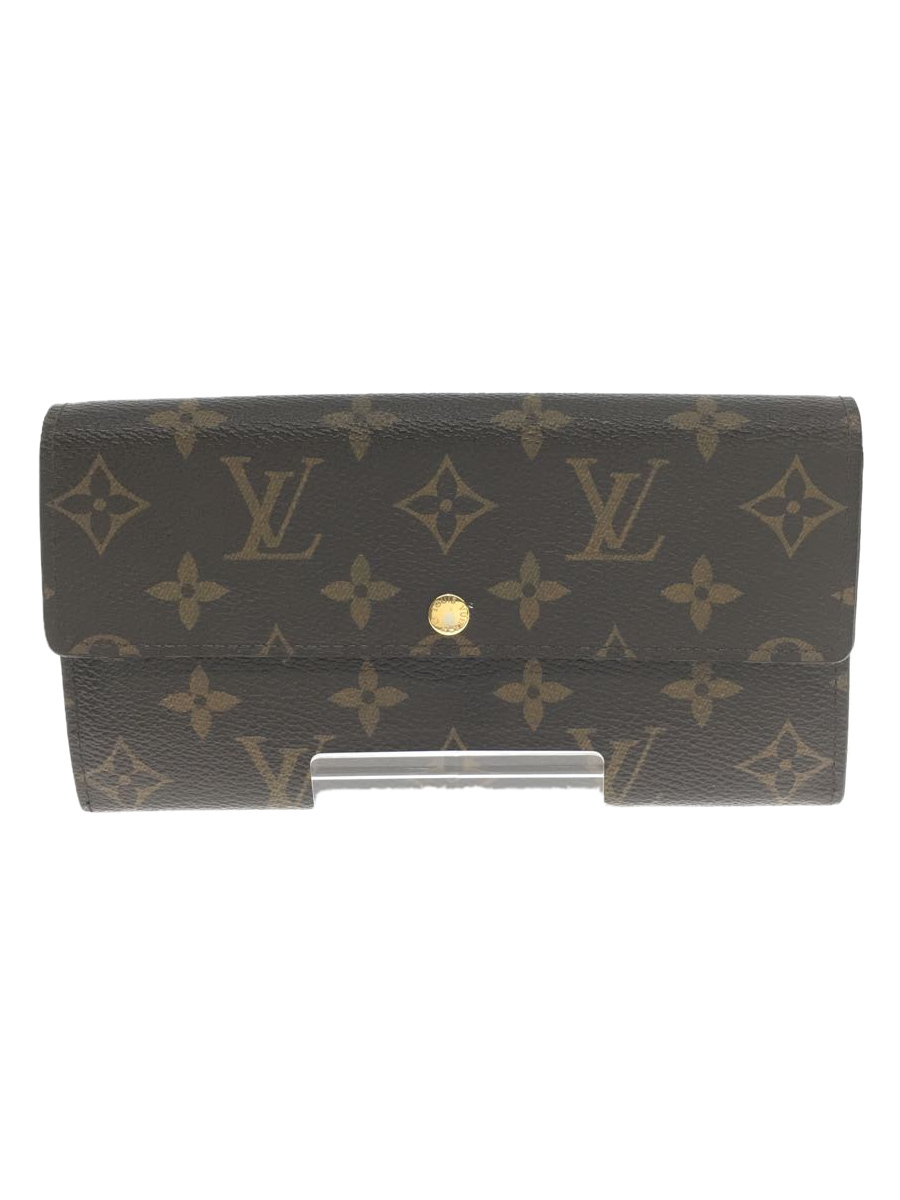 LOUIS VUITTON◆ポルト・フォイユ・サラ(OLD)_モノグラム_BRW/PVC/BRW/モノグラム/レディース/M61734