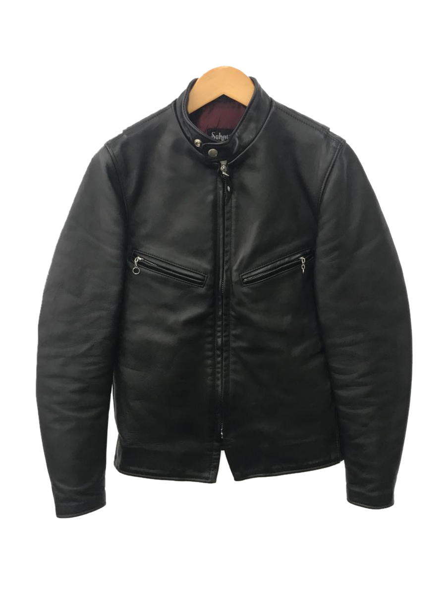 Schott◇シングルライダースジャケット/32/牛革/BLK/641XX 60s/復刻