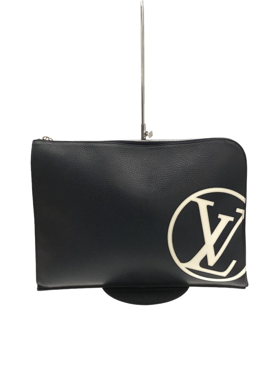 LOUIS VUITTON◆ポシェット・ジュールGM_トリヨンイニシャル_NVY/牛革/NVY/M67747_画像1