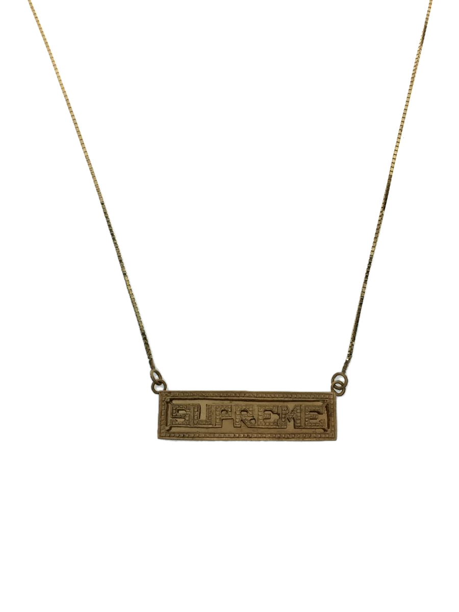 Supreme◇Name Plate 14K Gold Pendant/ネックレス/GLD