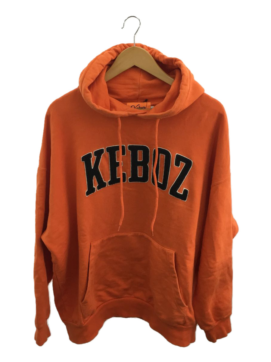 Keboz◆ICON LOGO FELT SWEAT PULLOVER/パーカー/L/コットン/ORN