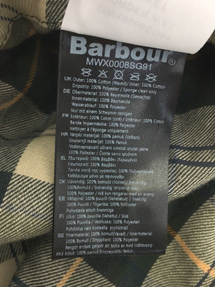 Barbour◆21AW/BORDER WAX JACKET/MWX0008SG91/ブルゾン/38/コットン/KHK_画像4