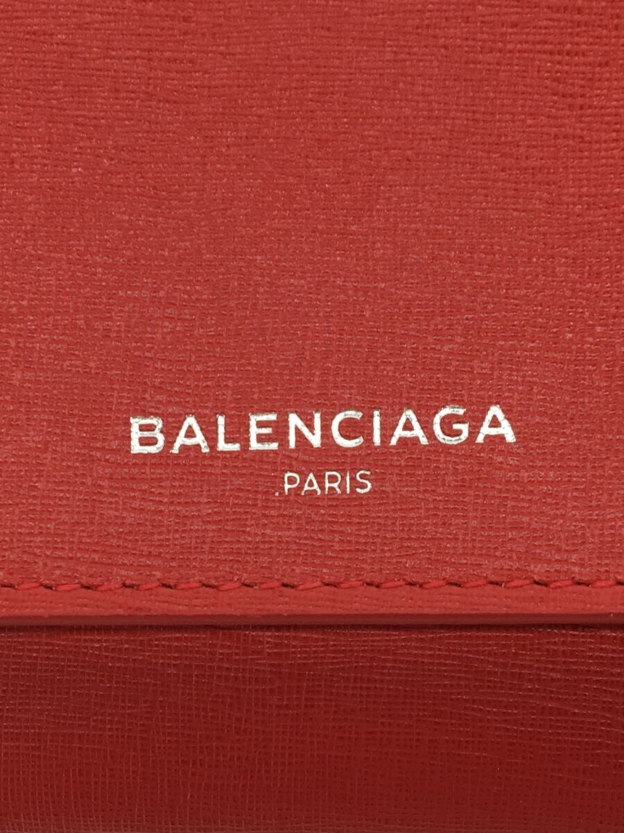 BALENCIAGA◆長財布/レザー/RED/レディース_画像3