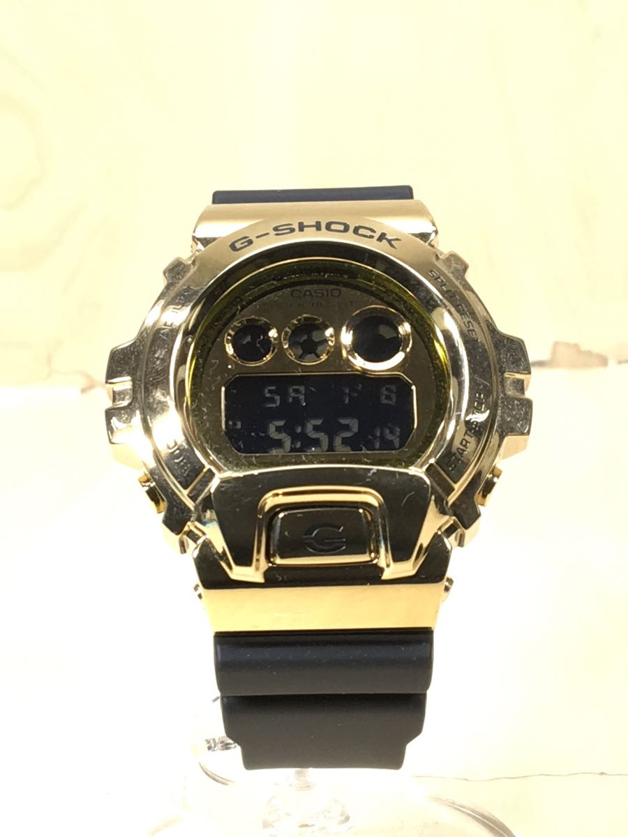 CASIO◆クォーツ腕時計_G-SHOCK/デジタル/ラバー/GLD/BLK/GM-6900G-9JF