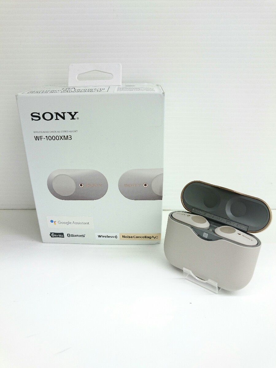 SONY◆イヤホン WF-1000XM3 (S) [プラチナシルバー]//カナル型 完全ワイヤレス ノイズキャンセリング