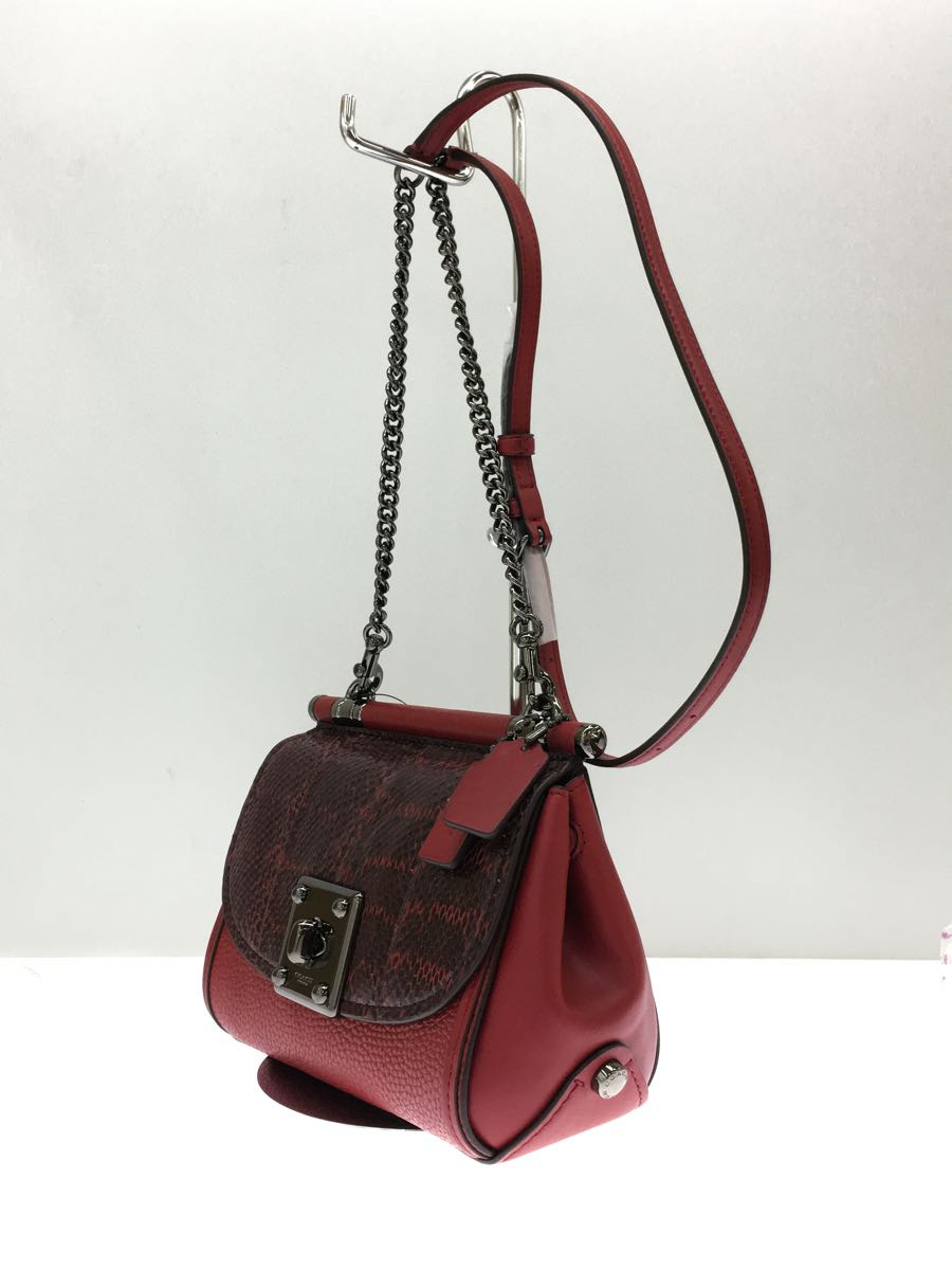 COACH◆ショルダーバッグ/レザー/RED