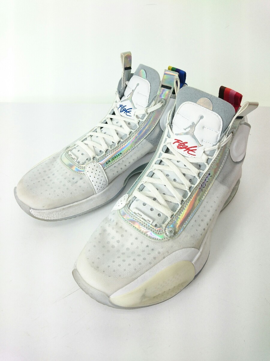 NIKE◇AIR JORDAN XXXIV PF/エアジョーダン34 PF/ホワイト/BQ3381-101