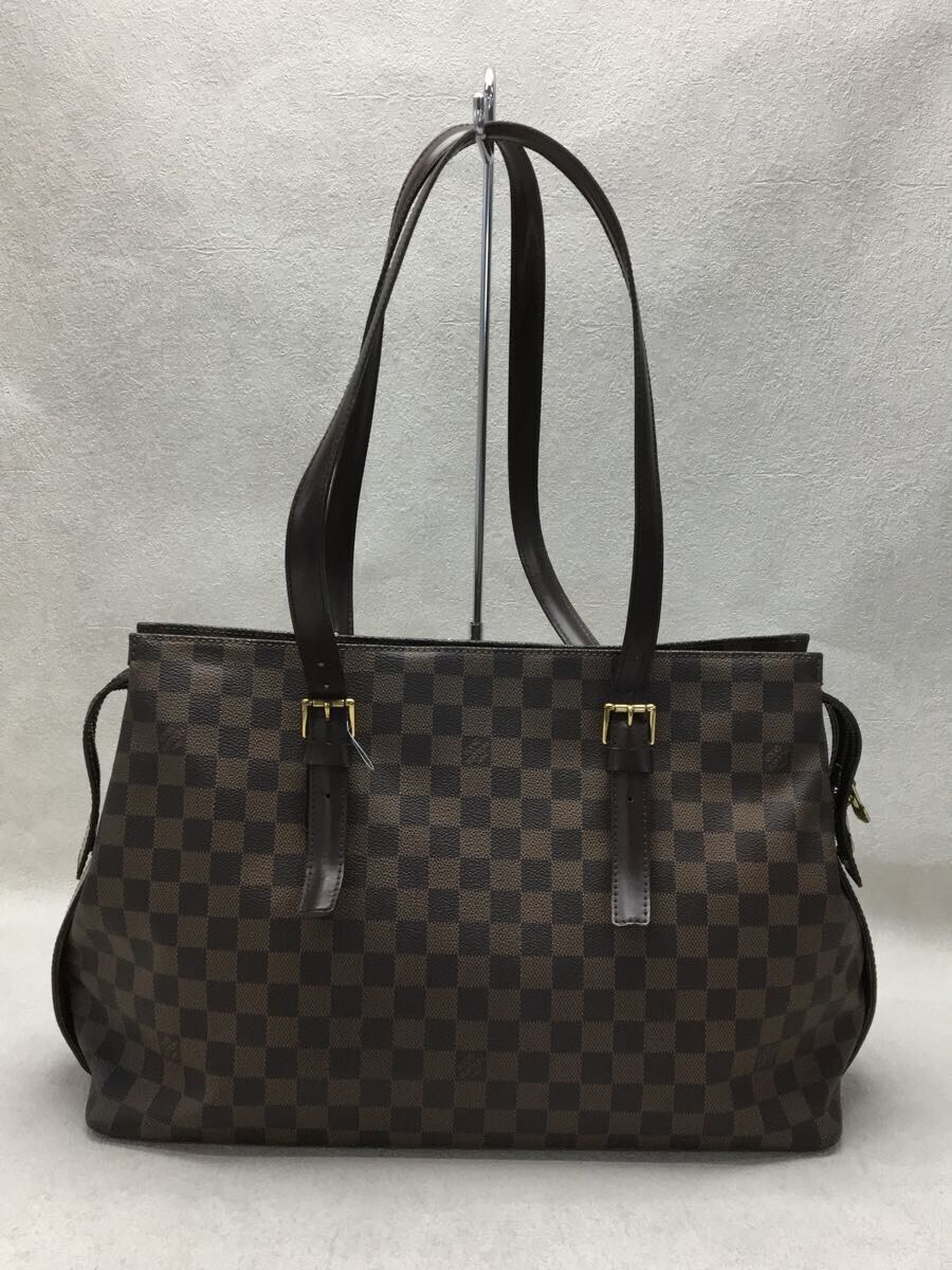 LOUIS VUITTON◇N51119/ダミエ/チェルシー/トートバッグ/レザー/BRW