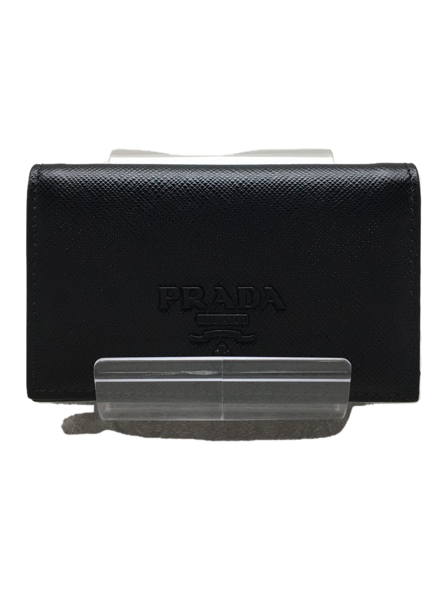 PRADA◇プラダ/カードケース/レザー/BLK/無地/メンズ/2MC101/カード