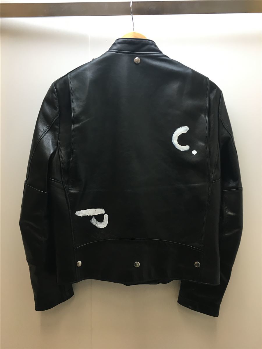 ALMOSTBLACK◆LEATHER RIDERS 18SS-J008 ホースレザー ライダースジャケット/1/馬革/BLK_画像2