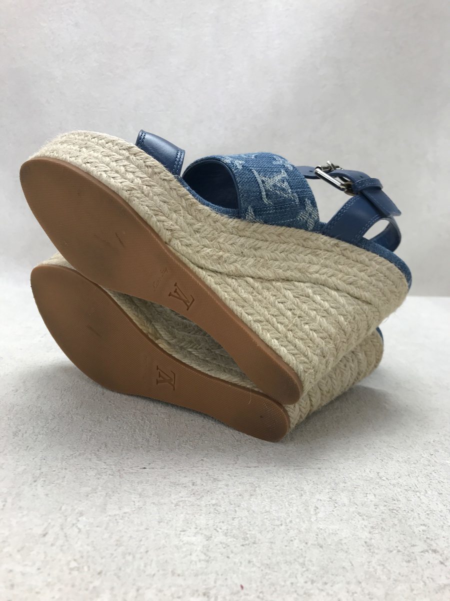 LOUIS VUITTON◇サンダル/37.5/IDG/デニム/1A7RA5/スターボードライン