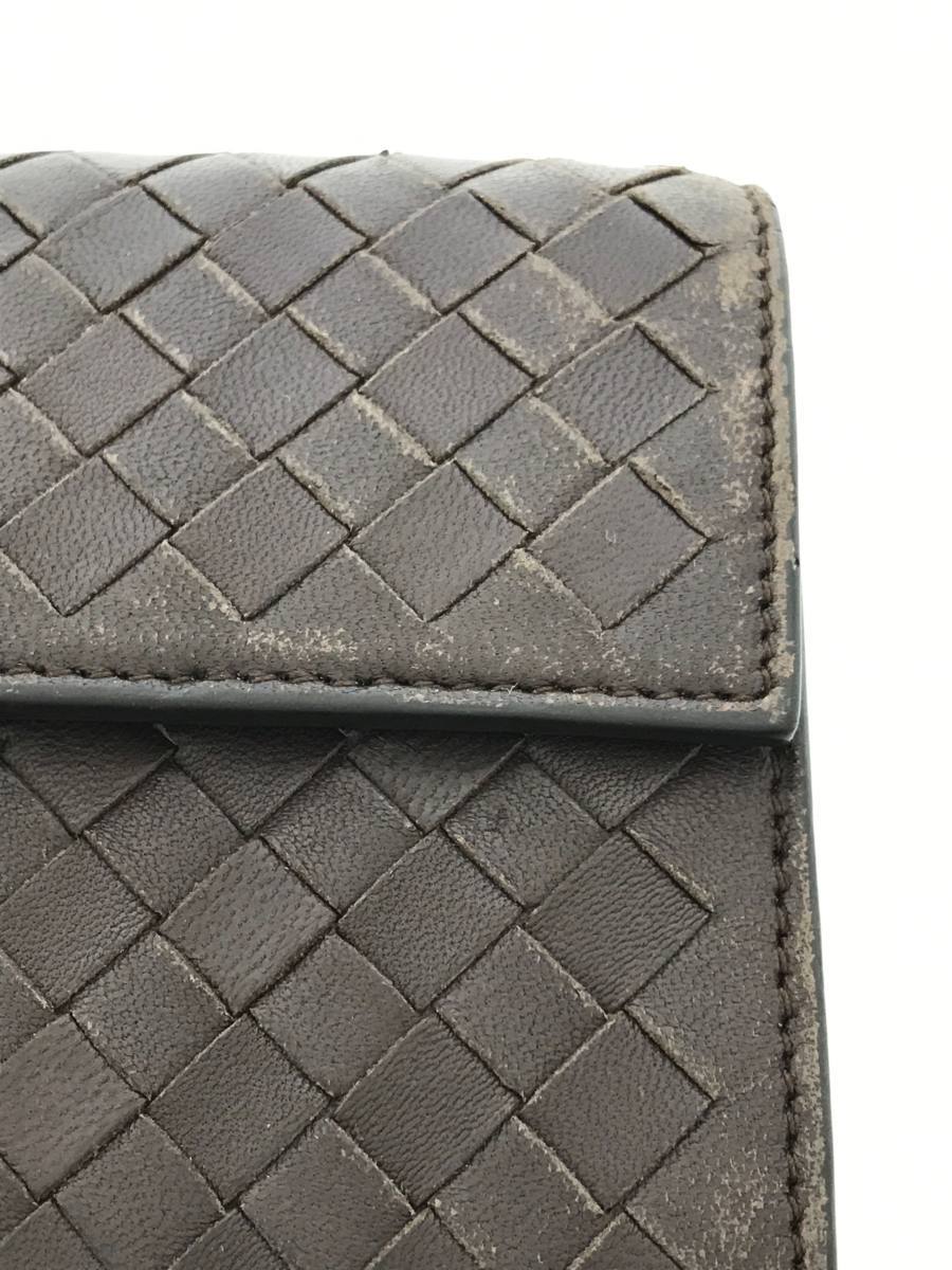 BOTTEGA VENETA◆イントレチャート/長財布/ブラウン/茶/全体擦れ有/箱有/150509 V001N_画像6