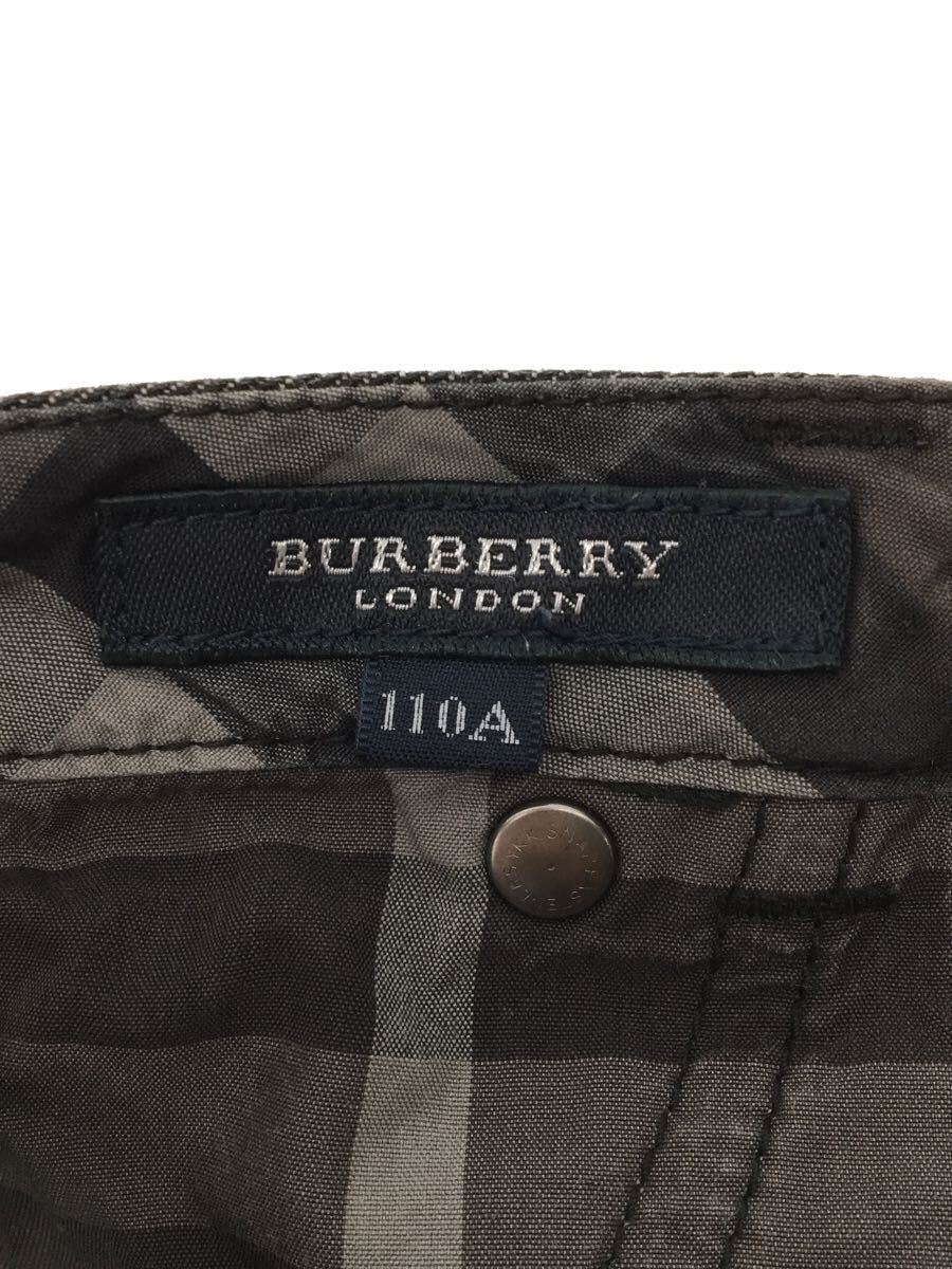 BURBERRY LONDON◆ボトム/110cm/コットン/BLK/無地_画像4