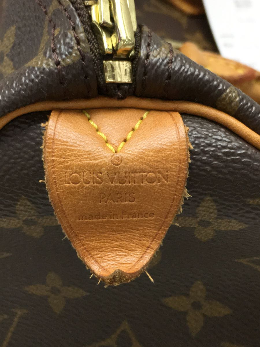 LOUIS VUITTON◆スピーディ35/M41524/ボストンバッグ/PVC/BRW/モノグラム/ルイヴィトン_画像3