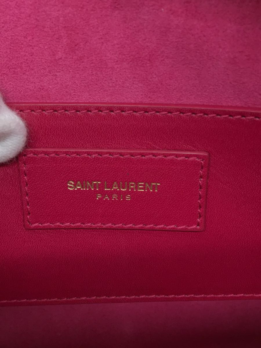 SAINT LAURENT◆330958/ハンドバッグ[仕入]/レザー/レッド/無地/サンローラン_画像3