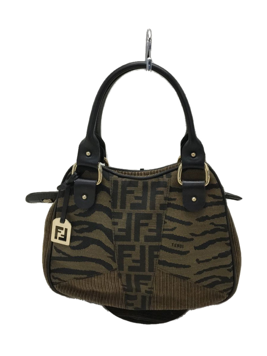 大割引 FENDI◇ズッカ/ハンドバッグ/キャンバス/BRW/8BR347 その他