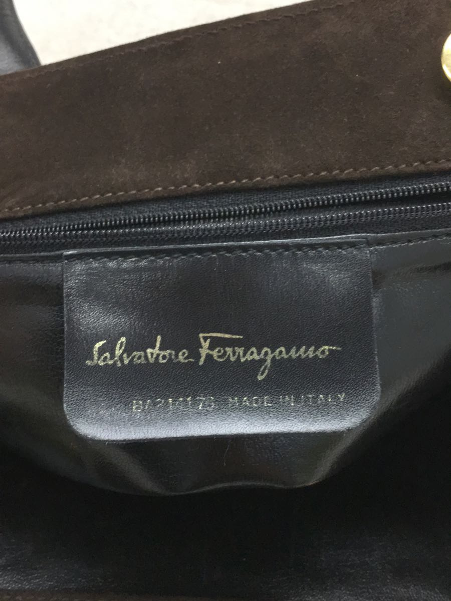 Salvatore Ferragamo◇ヴァラリボン2WAYハンドバッグ/スウェード