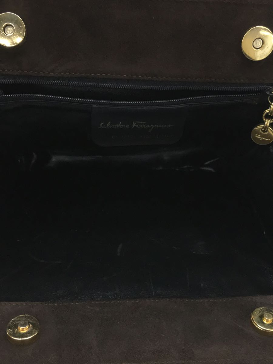 Salvatore Ferragamo◇ヴァラリボン2WAYハンドバッグ/スウェード