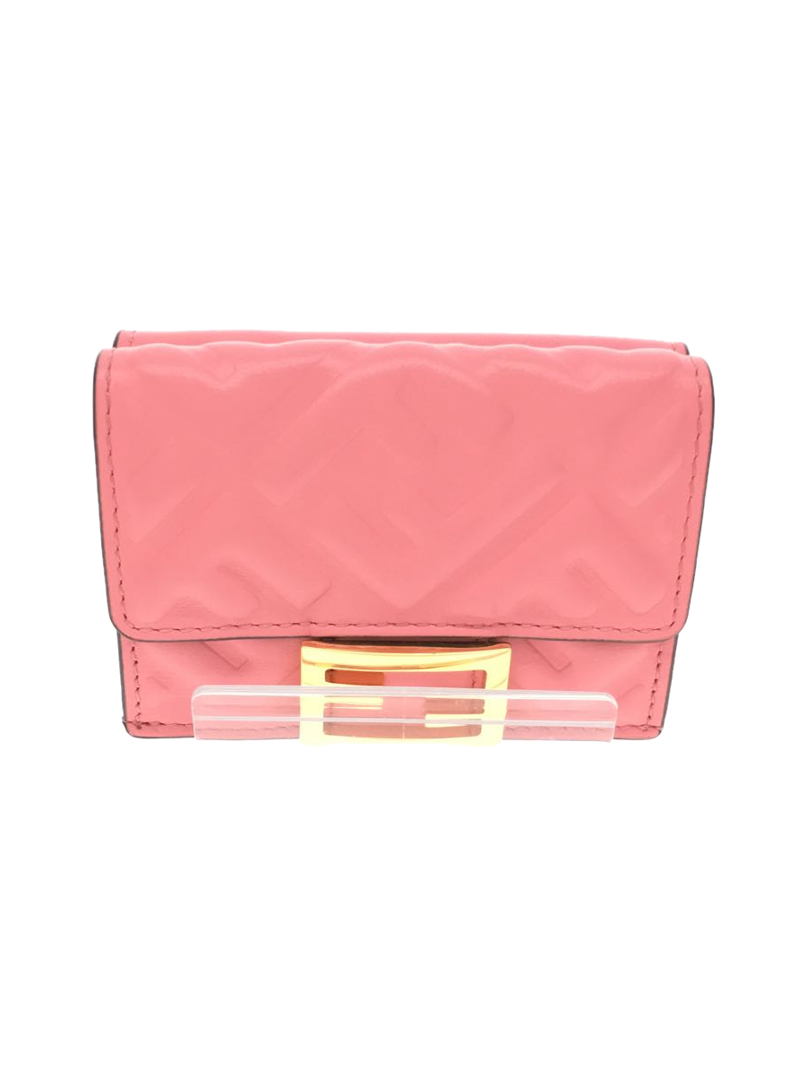 FENDI◇FENDI フェンディ 3つ折り財布/羊革/PNK/レディース www.france