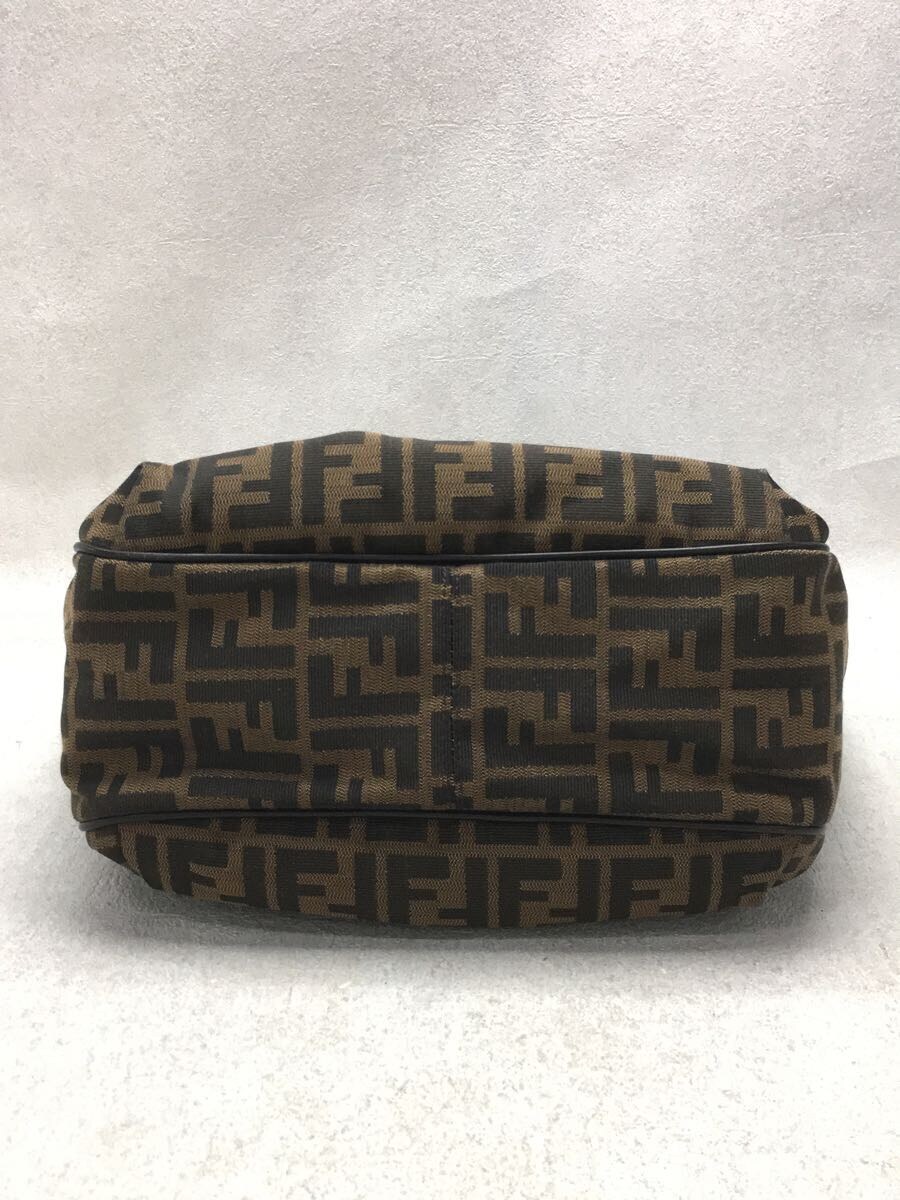 FENDI◇ズッカ ハンドバッグ トート ショルダー キャンバス BRW 総柄