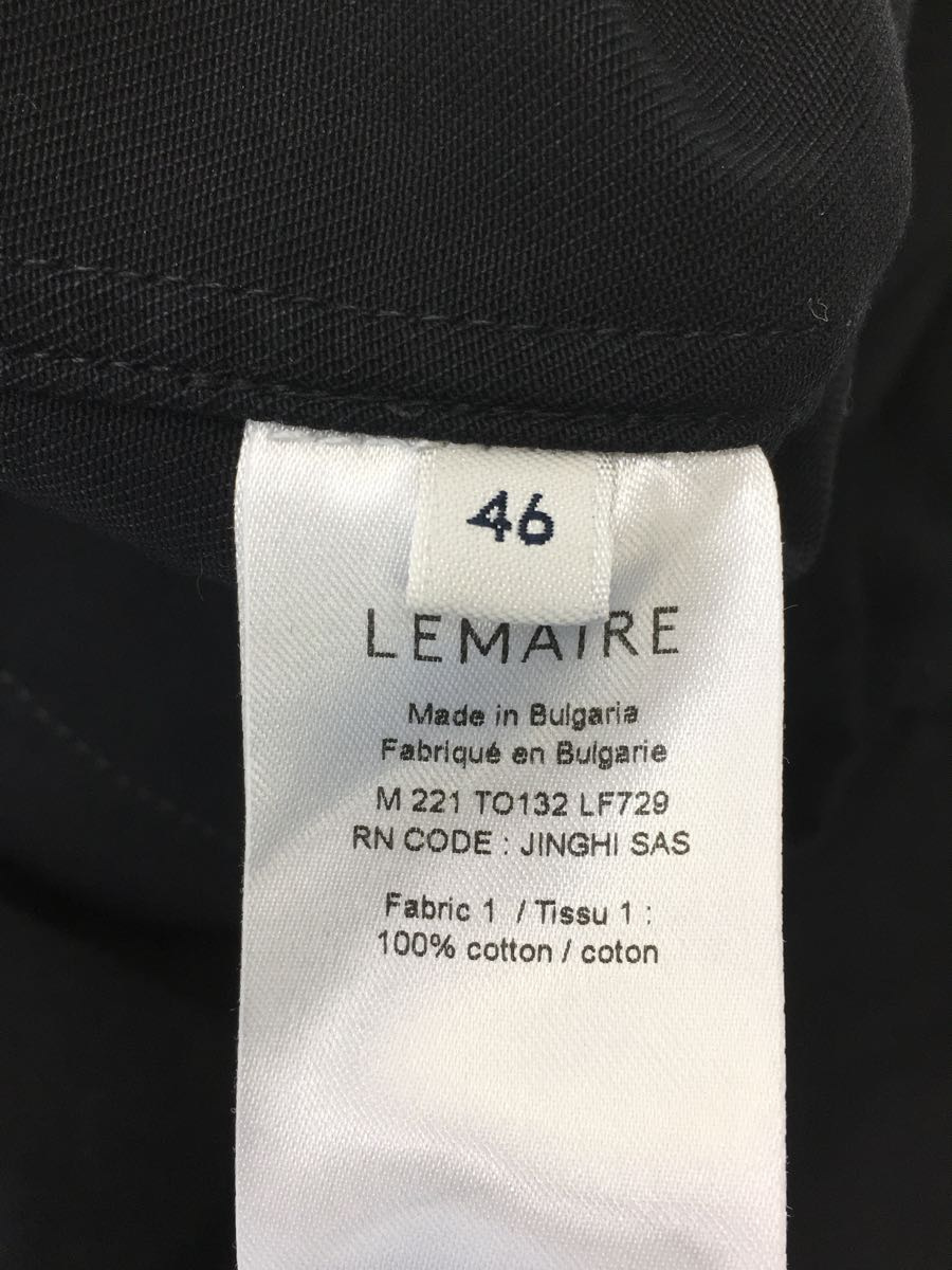 LEMAIRE◇カットソー/46/コットン/ブラック/BUTTON NECK TOP