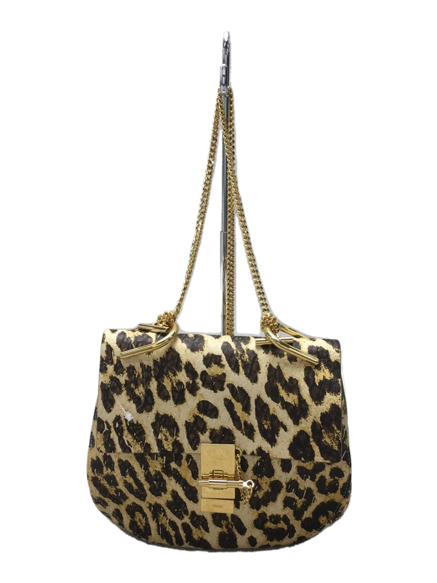 Chloe◇MADE IN ITALY/レオパード/ターンロック/チェーンショルダー