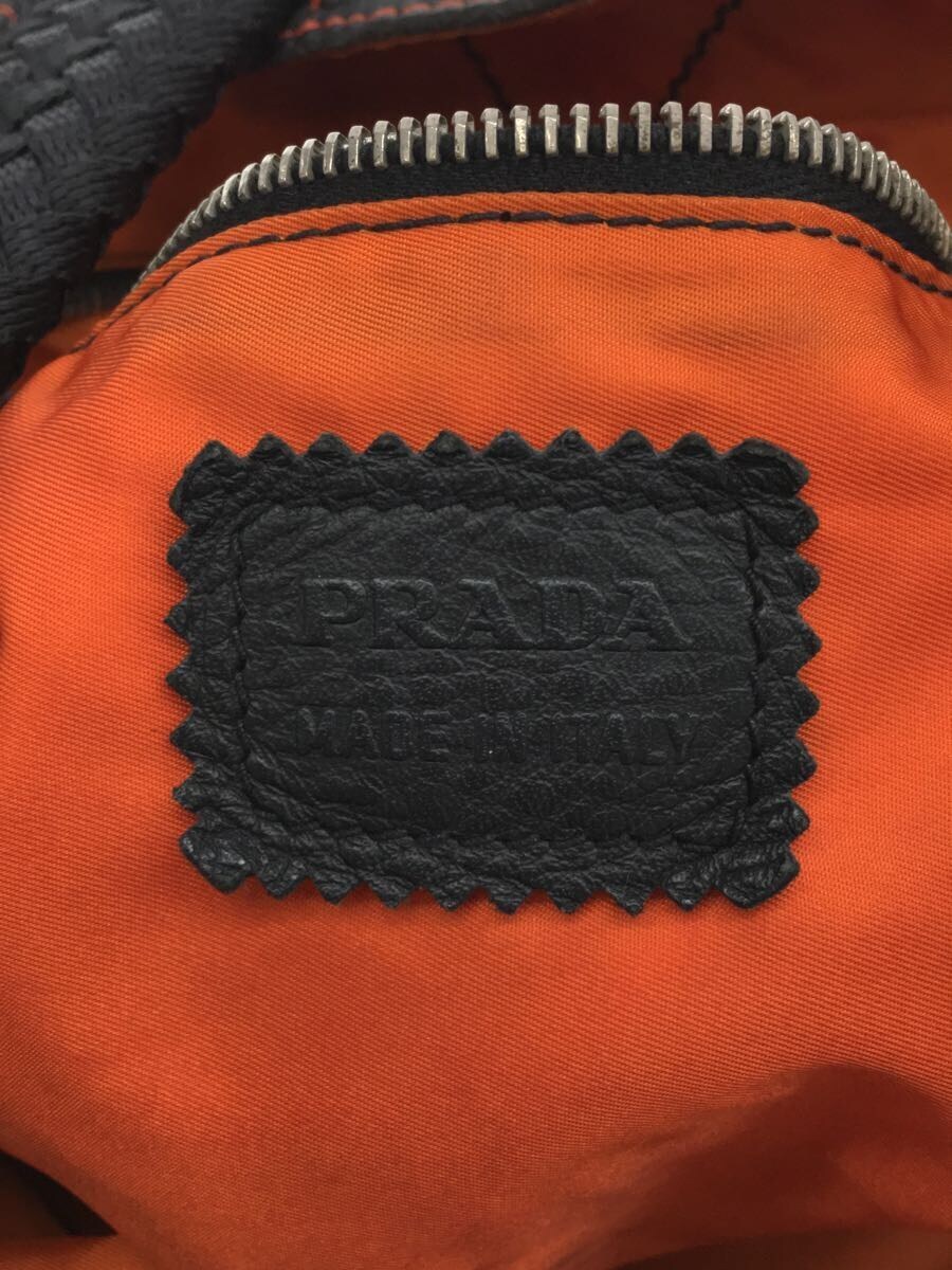 PRADA◆トートバッグ/ワンハンドルバッグ/レザー/BLK_画像3