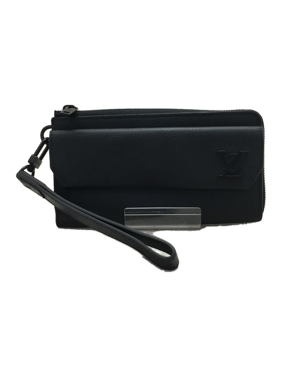 LOUIS VUITTON◆長財布/-/BLK/無地/レディース/M69831