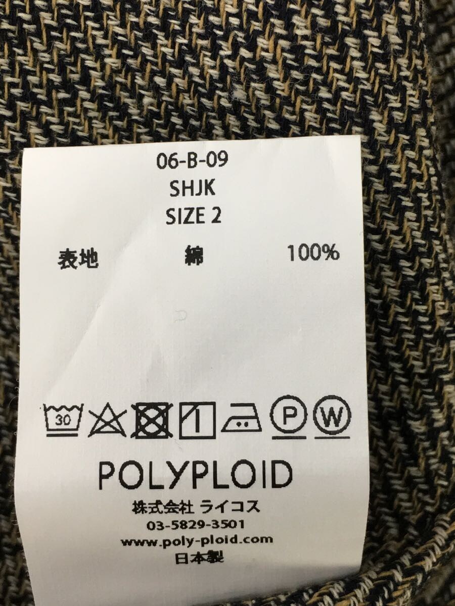 POLYPLOID◆長袖シャツ/2/コットン/マルチカラー/06-b-09/SHIRT JACKET/22AW_画像4