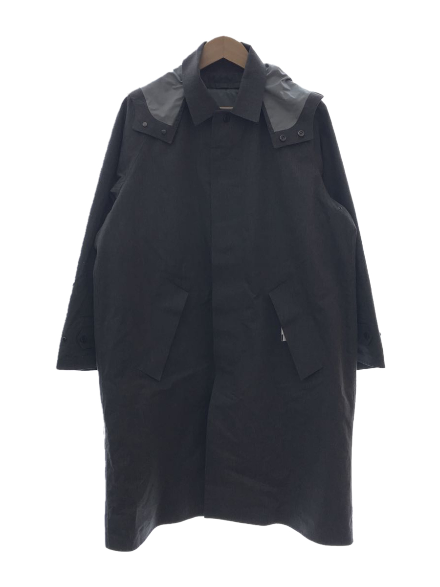 DESCENTE◆デサントポーズ/LINER SOUTIEN COLLAR COAT/S/ポリエステル/GRY_画像1