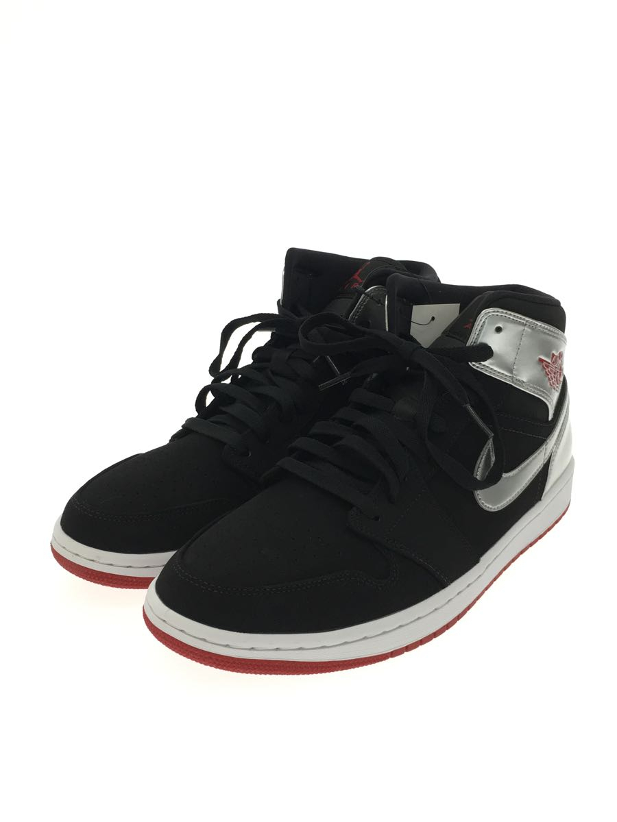 NIKE◆AIR JORDAN 1 MID/エアジョーダン1ミッド/ブラック/554724-057/28.5cm/BLK_画像2