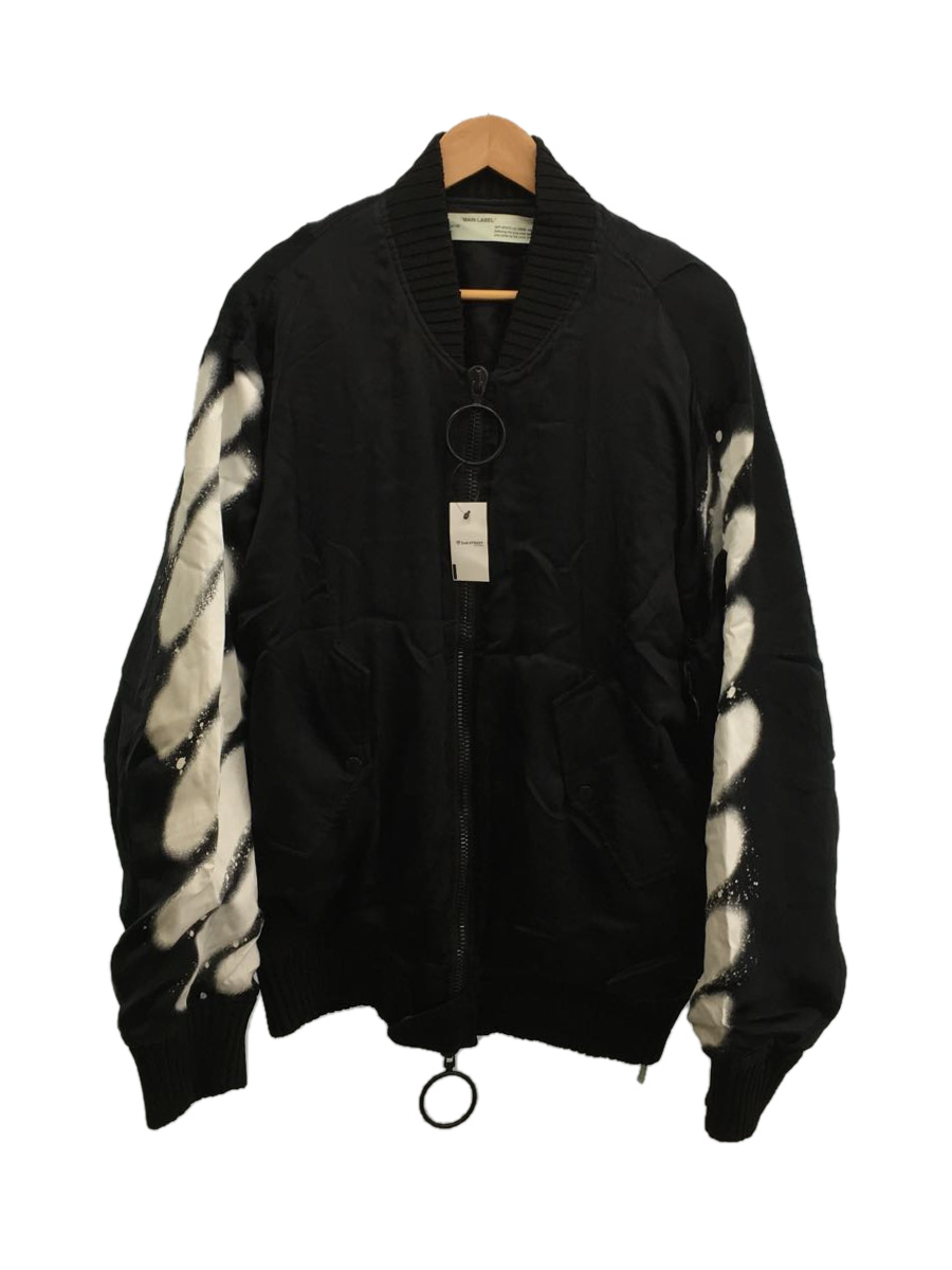 OFF-WHITE◇ブルゾン/M/ナイロン/BLK/無地 traversebayim.com