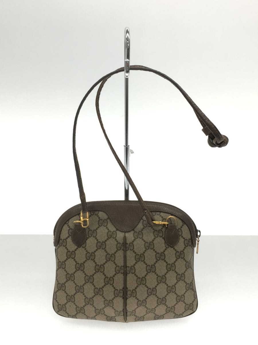 GUCCI◇オールドグッチ/シェリーライン/GG/ショルダーバッグ/PVC/BEG