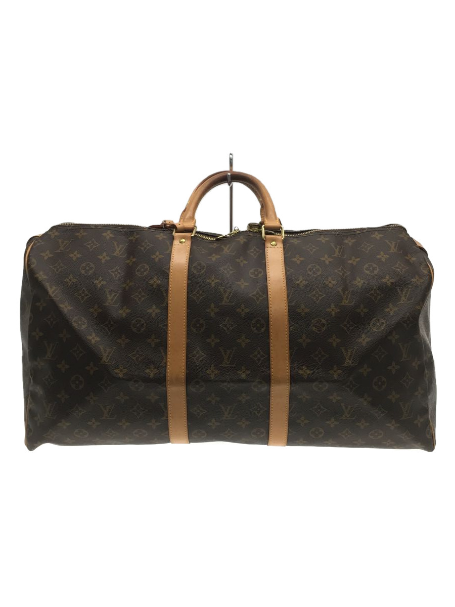 LOUIS VUITTON◇ルイヴィトン/キーポル55_モノグラム_BRW/PVC/BRW