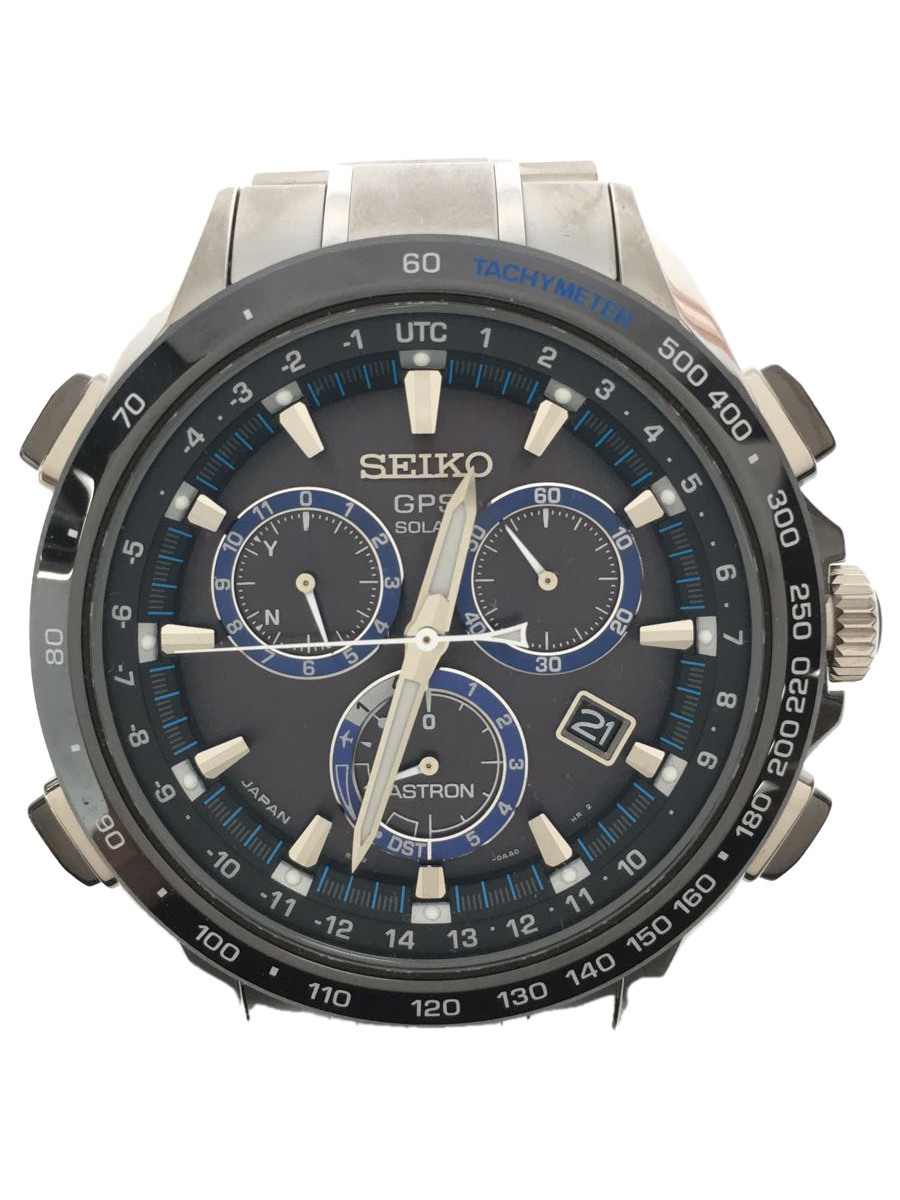SEIKO◇セイコー/ソーラー腕時計/アナログ/ステンレス/BLK/8X82-0AN0-1