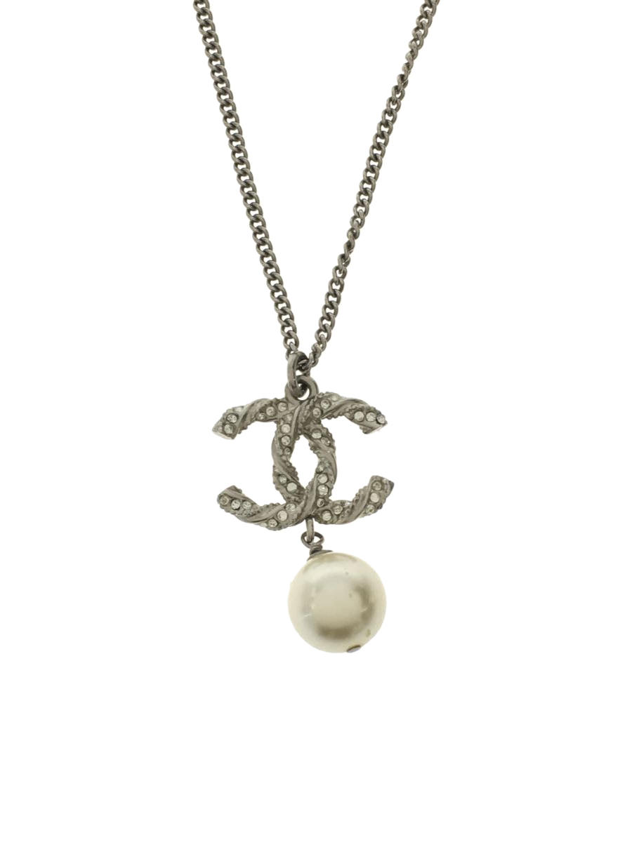 専門ショップ CHANEL◇ネックレス/メッキ/SLV/トップ有/レディース