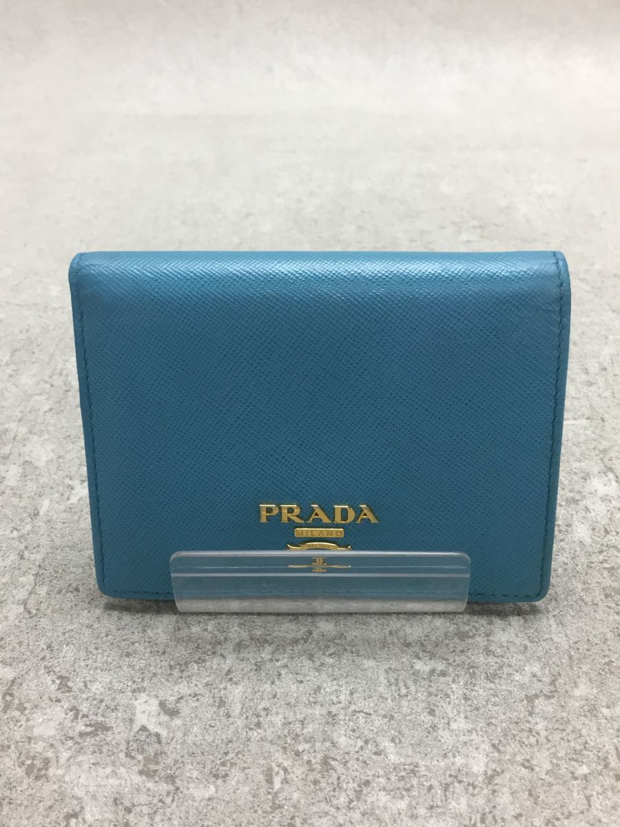 【オンラインショップ】 PRADA◆2つ折り財布/牛革/ブルー/レディース/サフィアーノ/レザー/スカイブルー/水色 二つ折り財布(小銭入れあり) 【オンラインショップ】 PRADA◆2つ折り財布/牛革/ブルー/レディース/サフィアーノ/レザー/スカイブルー/水色 二つ折り財布(小銭入れあり)