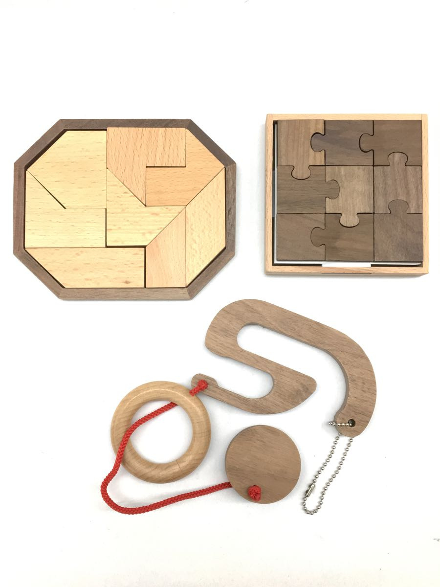  puzzle .. training You can Brown wooden puzzle 