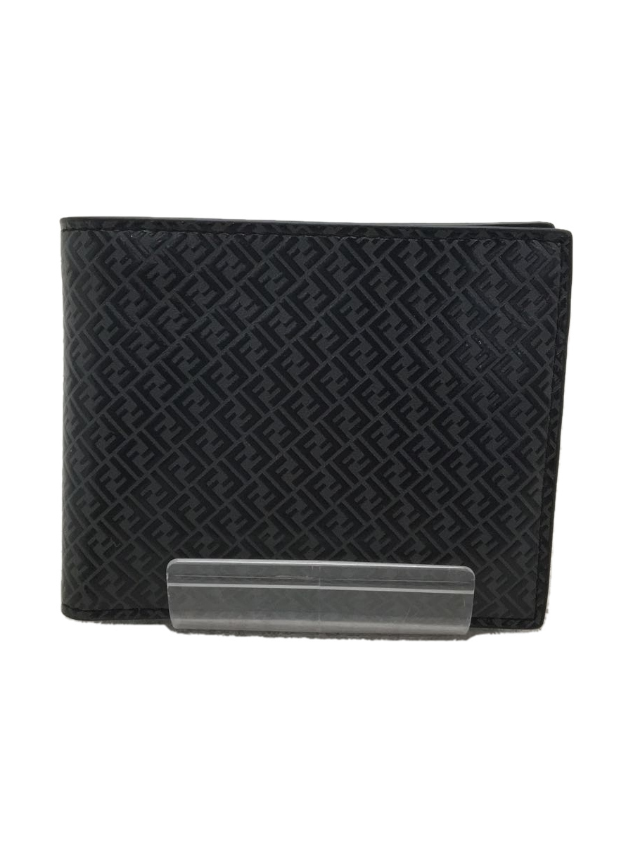 値段が激安 FENDI◇2つ折り財布/PVC/BLK/総柄/ズッカ 二つ折り財布