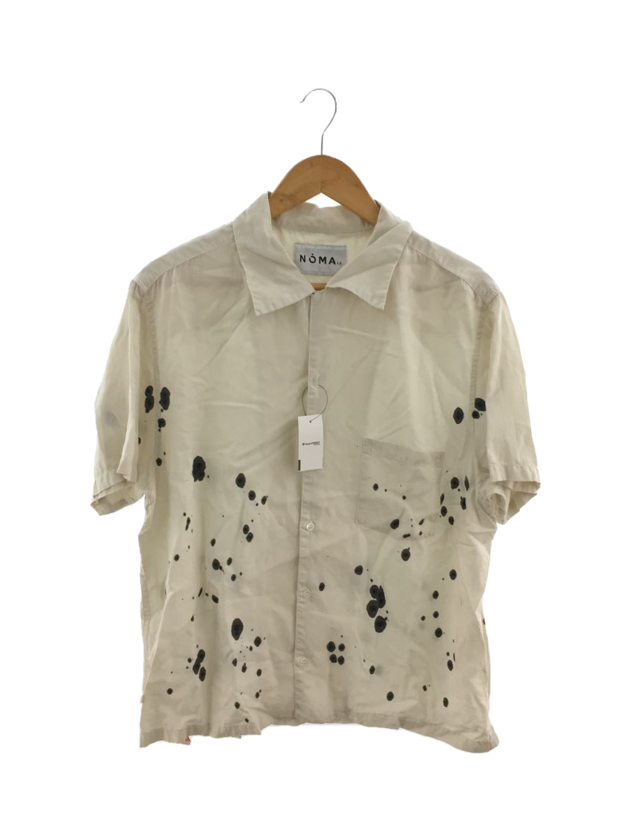 NOMA t.d.◆Hand Dyed Shirt/半袖シャツ/3/WHT/N33-SH03/薄シミ有/第二ボタン欠品