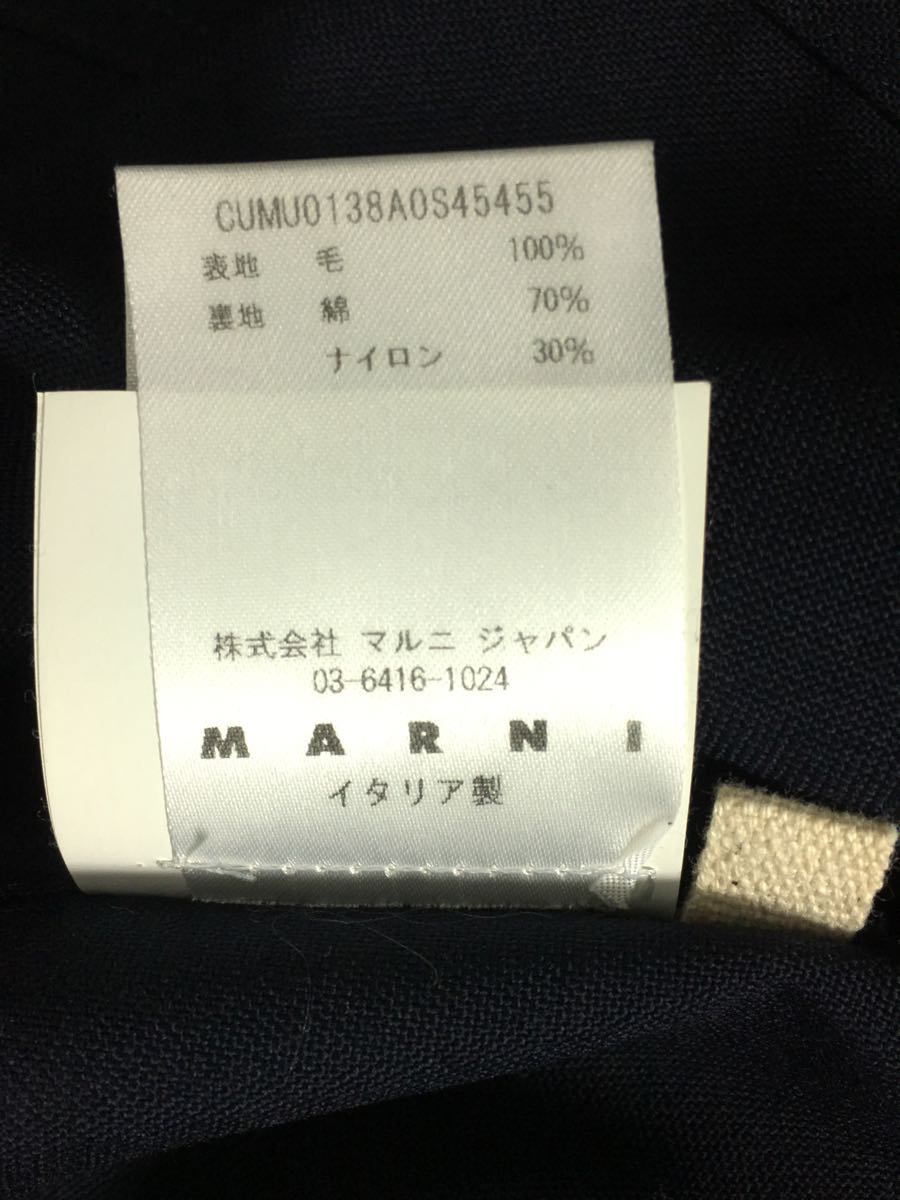 MARNI◇トロピカルウール オーバーシャツ/長袖シャツ/44/ウール/NVY