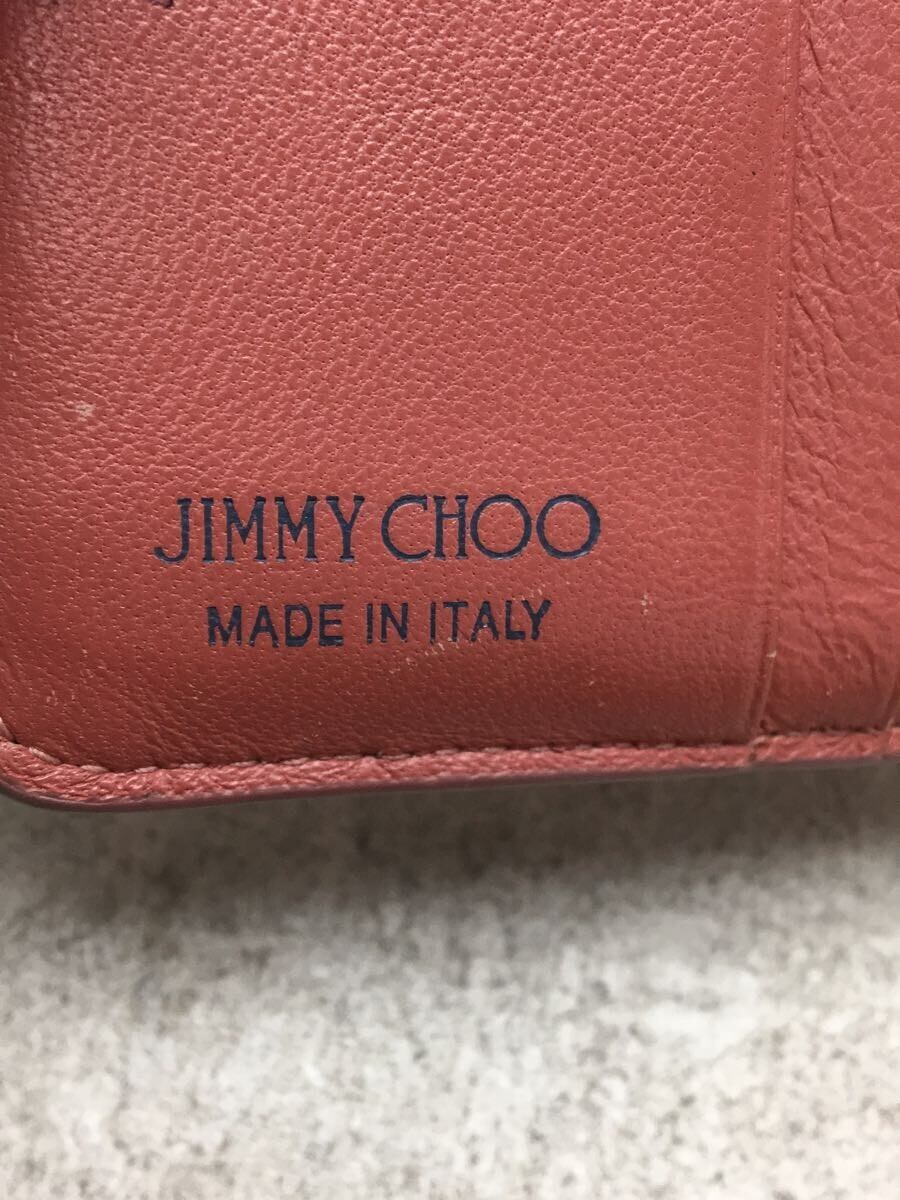 JIMMY CHOO◆2つ折り財布/レザー/PNK/無地_画像3