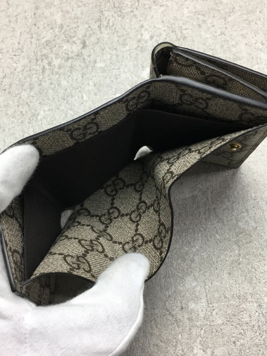 GUCCI◆3つ折り財布/レザー/BEG/総柄/メンズ/681700/パイピング剥がれ有_画像6