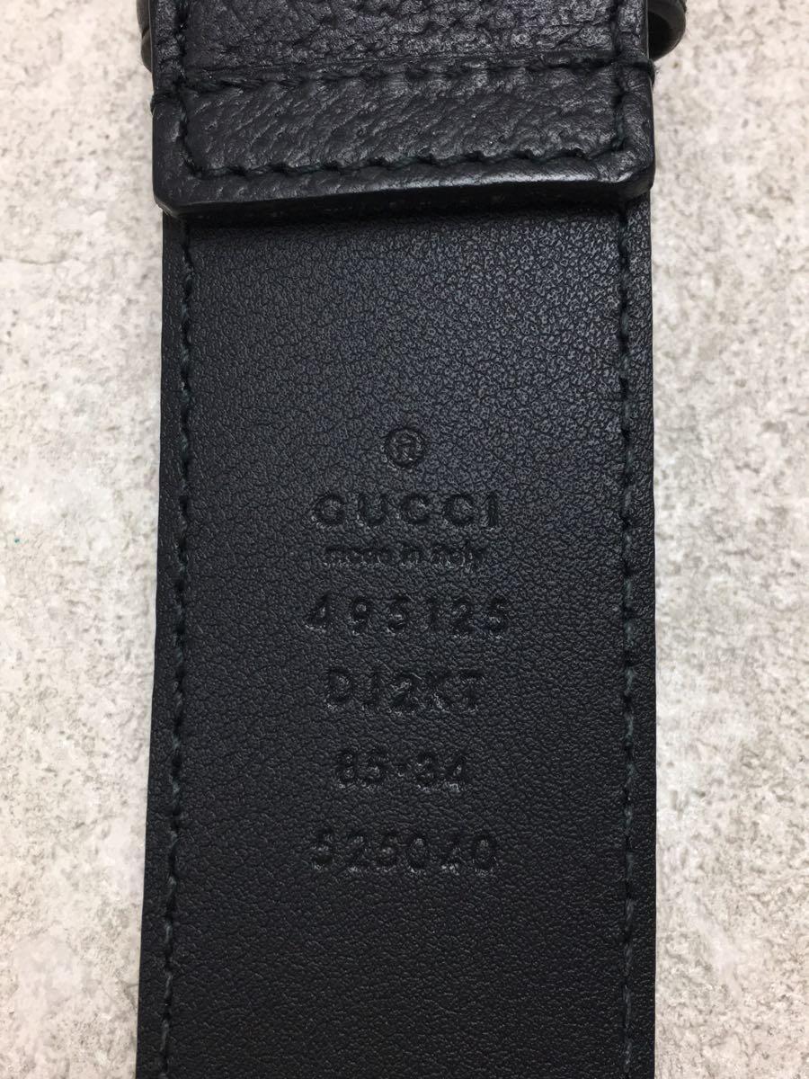 GUCCI◆ビーベルト/レザー/BLK/BEE/STAR/85/34_画像3